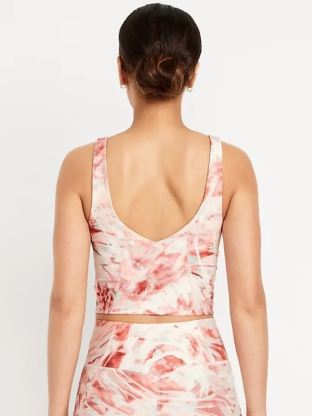 Old Navy Light Support PowerSoft Longline Sports Bra (L) Abstract NWT!